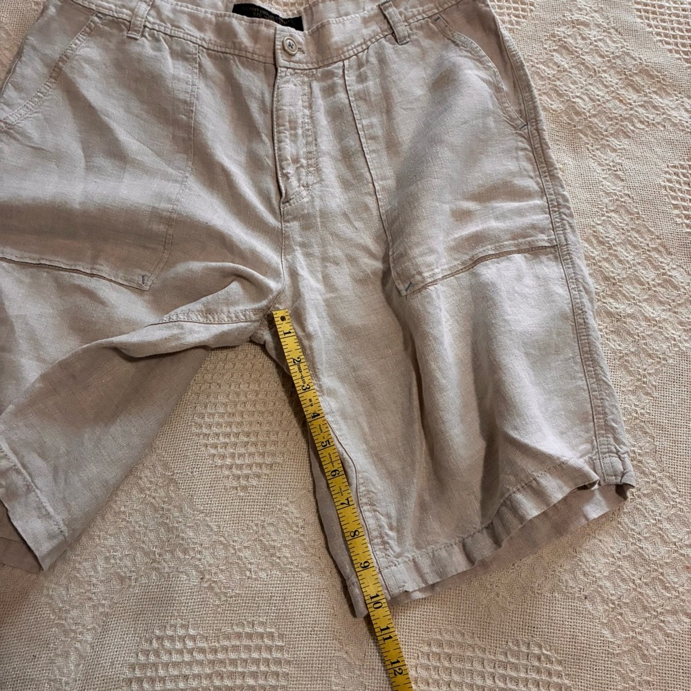 Old Navy Men's 100% Linen Shorts Natural Ivory Beige Sz 36 - Picture 5 of 12